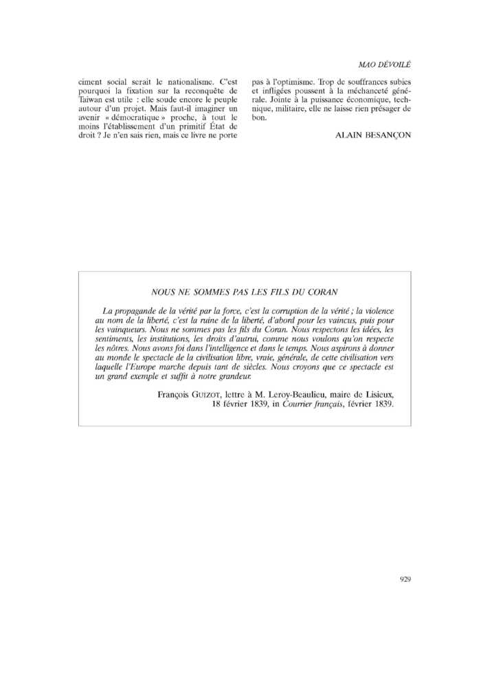 NOUS NE SOMMES PAS LES FILS DU CORAN
 – page 1