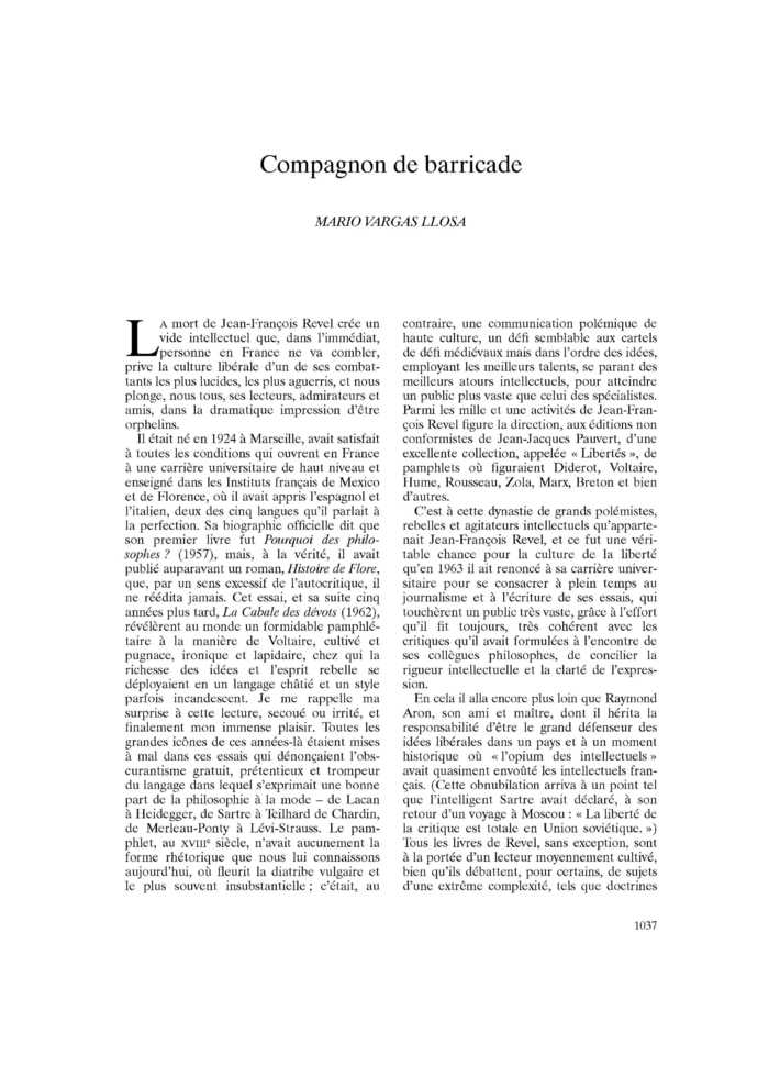 Compagnon de barricade
 – page 1