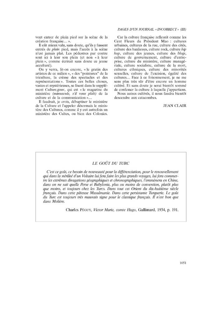 LE GOÛT DU TURC
 – page 1