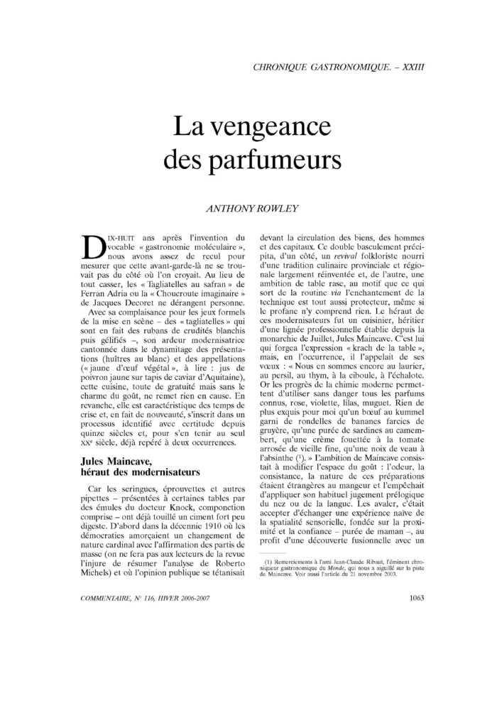 La vengeance des parfumeurs
 – page 1