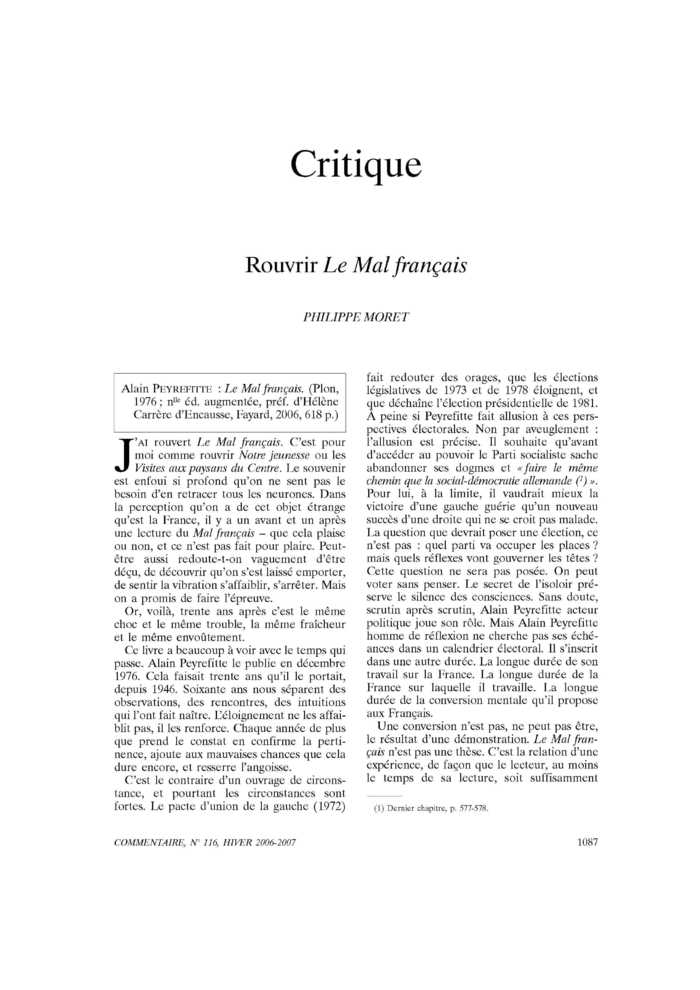 Rouvrir Le Mal français
 – page 1