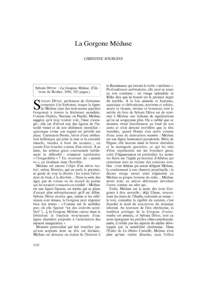 La Gorgone Méduse
 – page 1