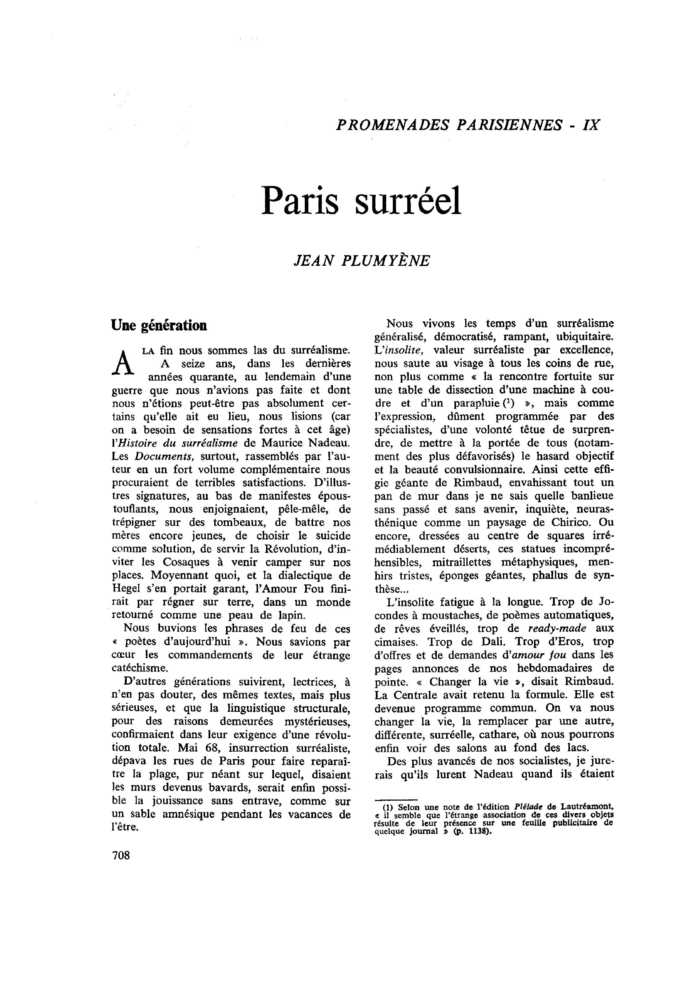 PROMENADES PARISIENNES – IX. Paris surréel
 – page 1
