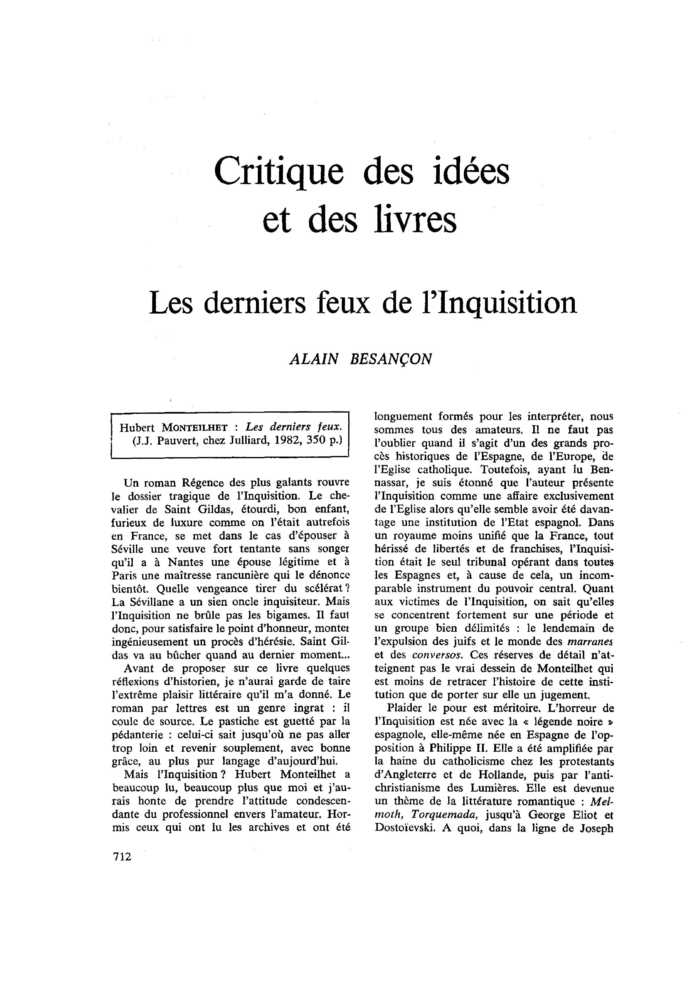 Les derniers feux de l’Inquisition
 – page 1