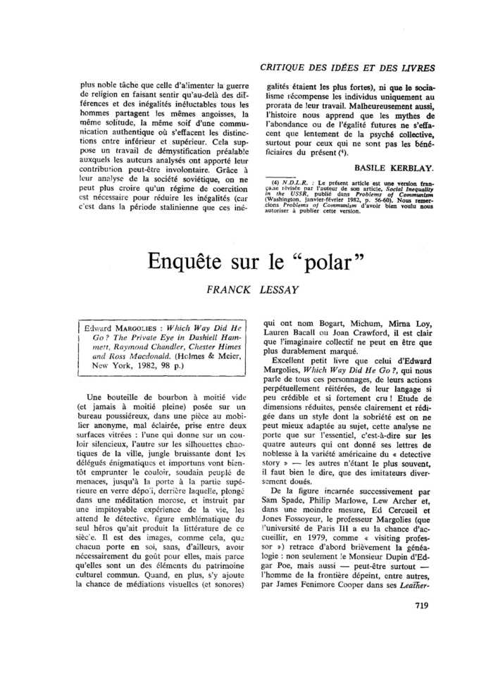 Enquête sur le « polar »
 – page 1