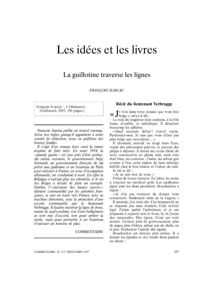 La guillotine traverse les lignes
 – page 1