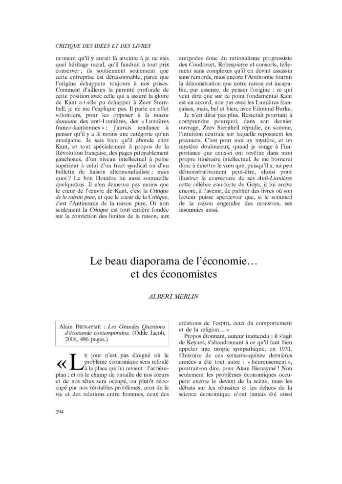 Le beau diaporama de l’économie… et des économistes
 – page 1