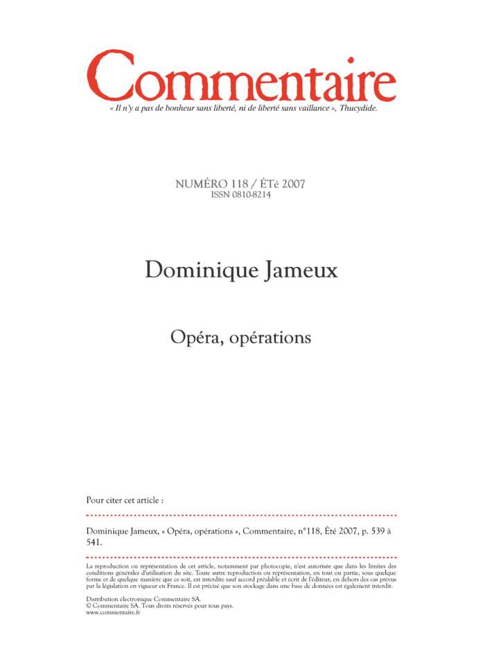 Opéra, opérations
 – page 1