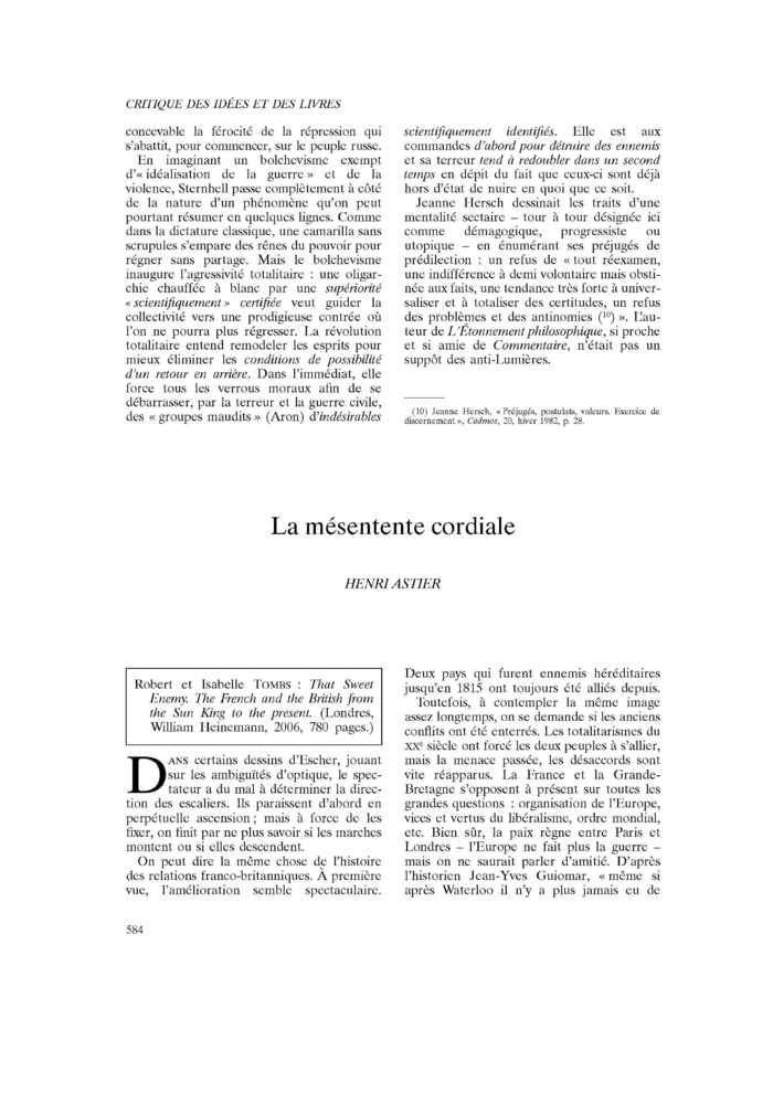La mésentente cordiale
 – page 1