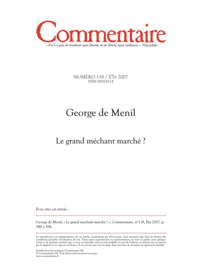 Le grand méchant marché ?
 – page 1