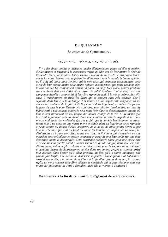 CETTE FIBRE DÉLICATE ET PRIVILÉGIÉE
 – page 1