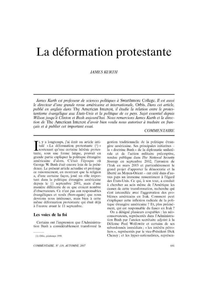 La déformation protestante
 – page 1