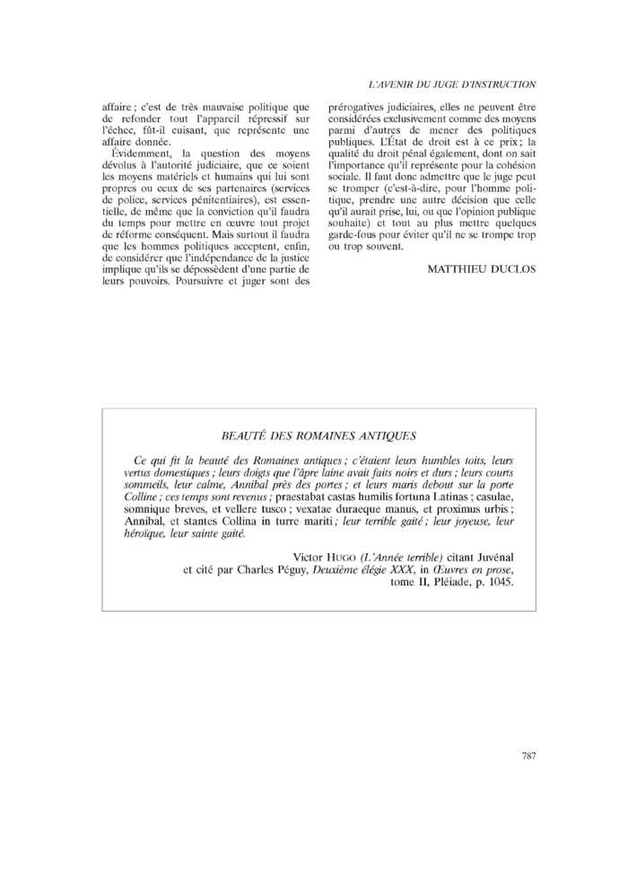 BEAUTÉ DES ROMAINES ANTIQUES
 – page 1