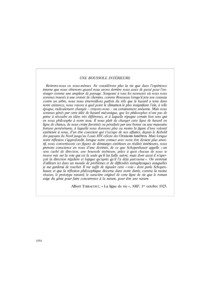 UNE BOUSSOLE INTÉRIEURE
 – page 1