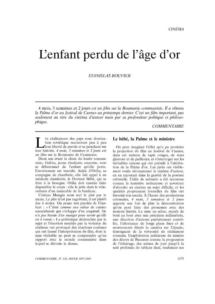 L’enfant perdu de l’âge d’or
 – page 1