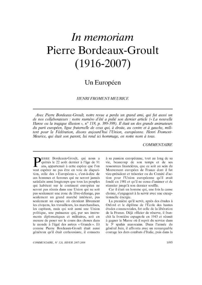 Un Européen
 – page 1