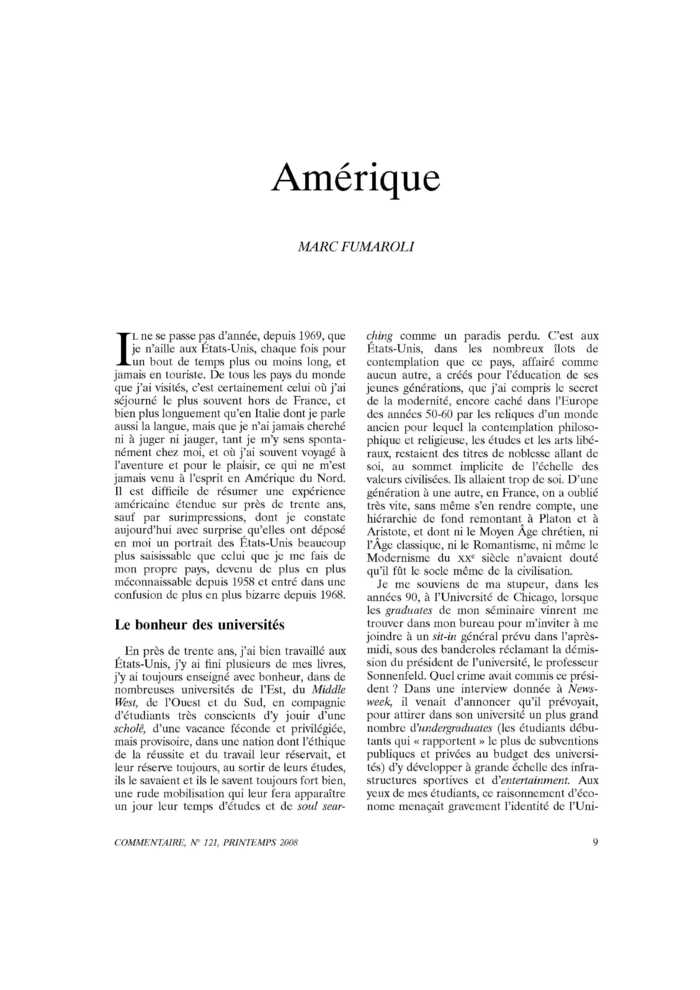 Amérique
 – page 1