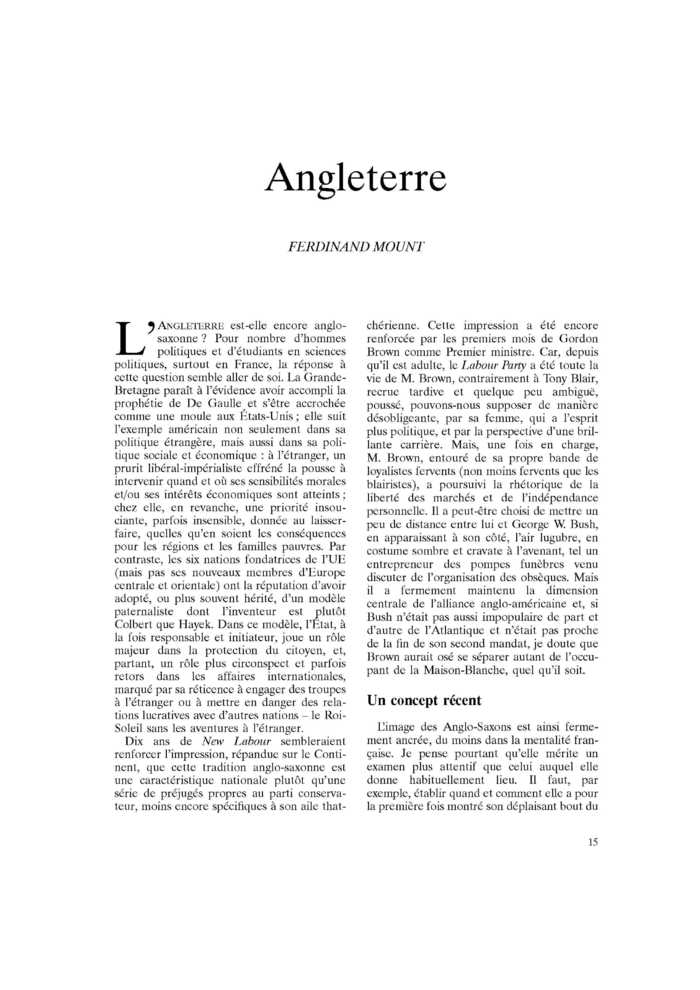 Angleterre
 – page 1