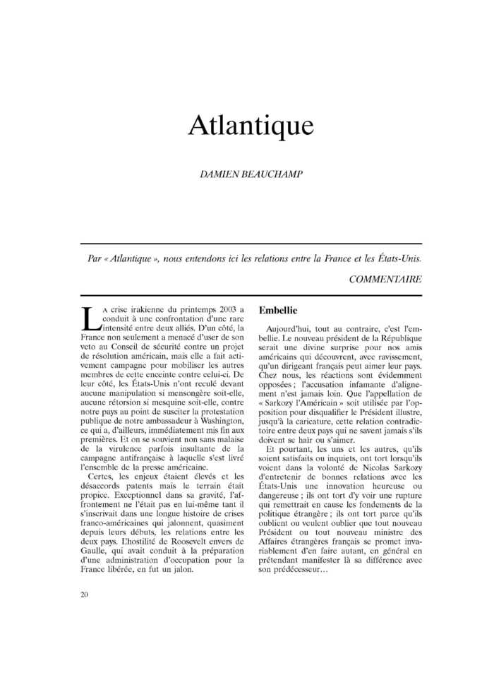 Atlantique
 – page 1
