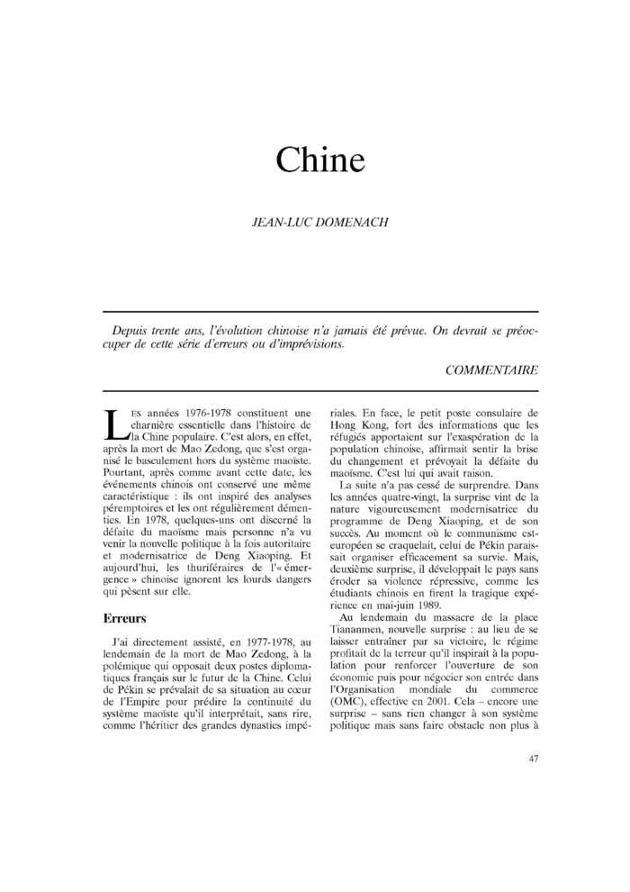 Chine
 – page 1