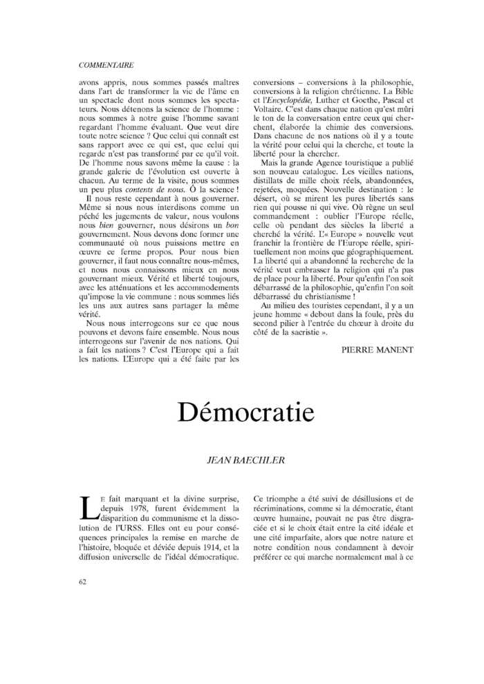 Démocratie
 – page 1