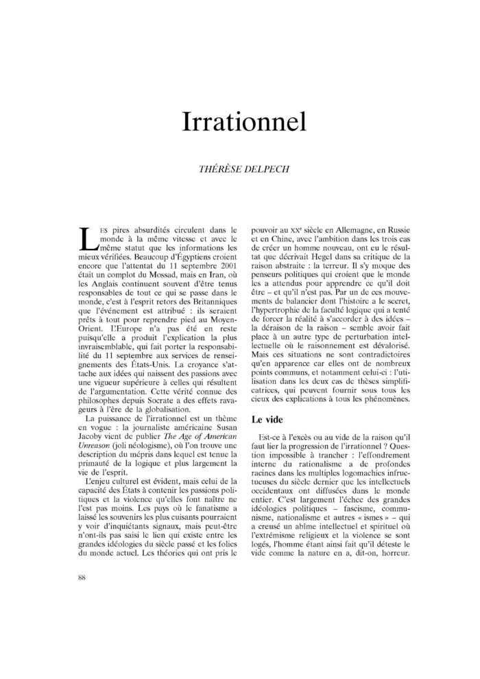 Irrationnel
 – page 1