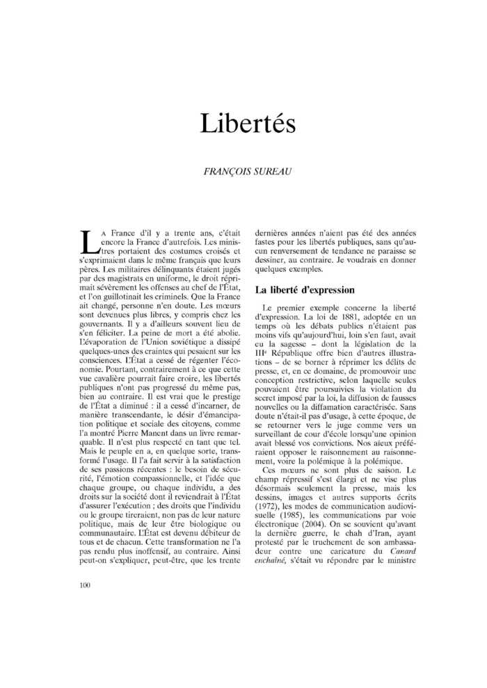 Libertés
 – page 1