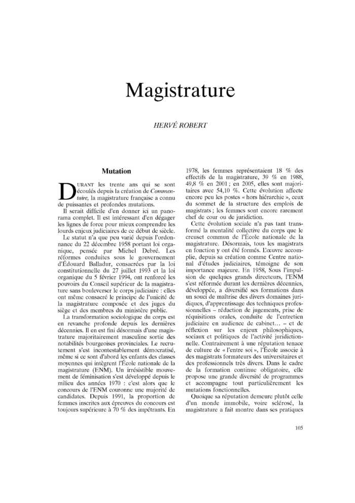 Magistrature
 – page 1