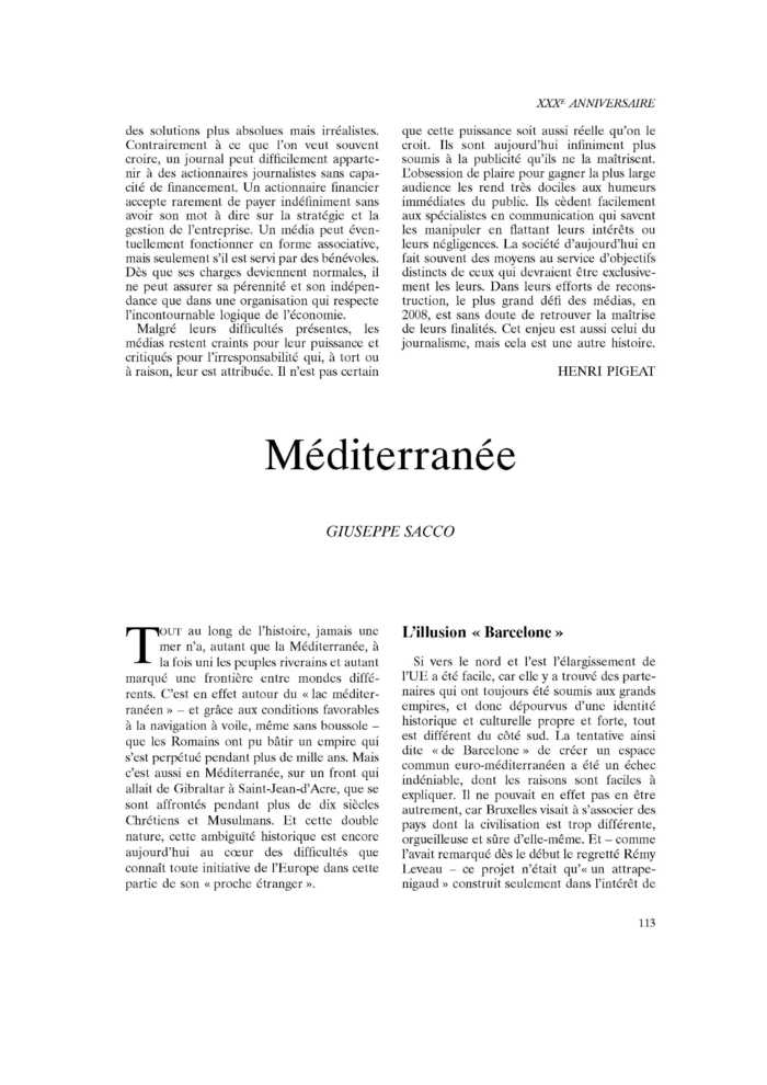 Méditerranée
 – page 1