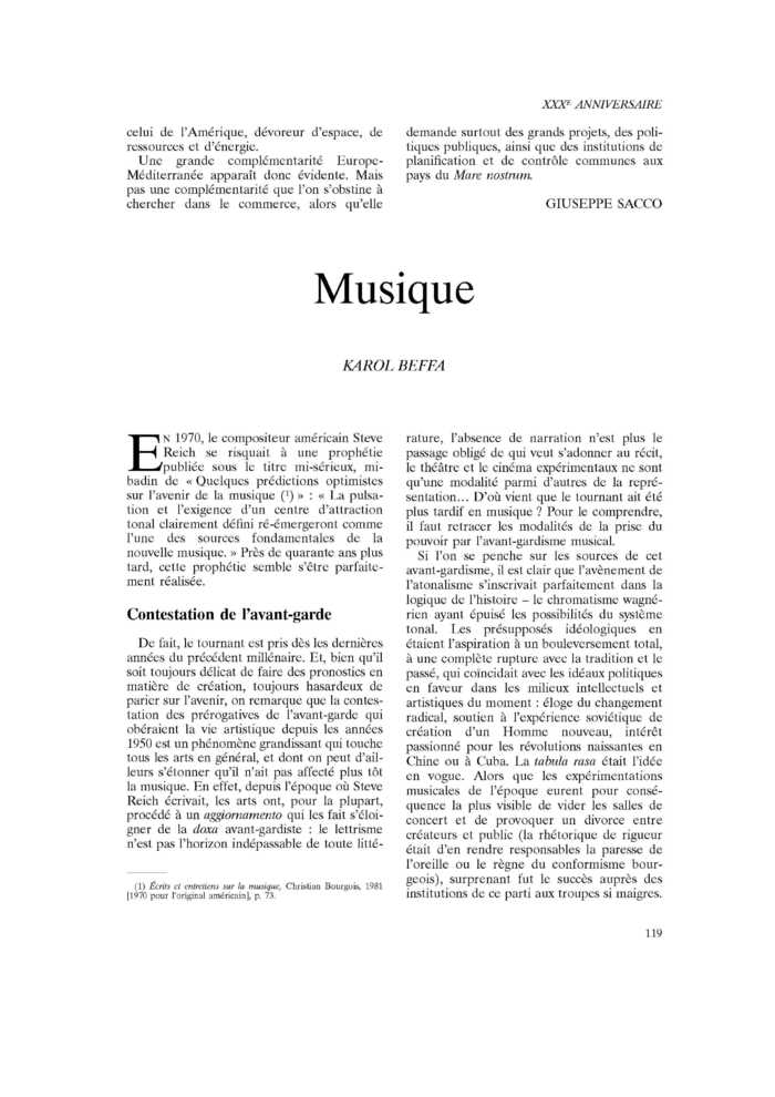 Musique
 – page 1