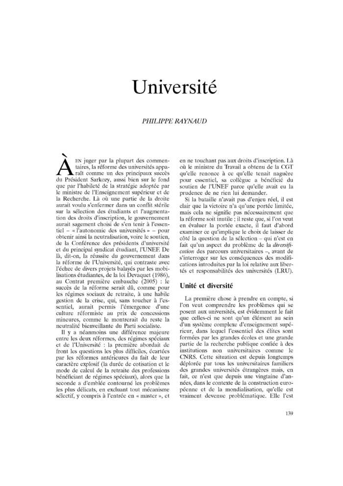 Université
 – page 1