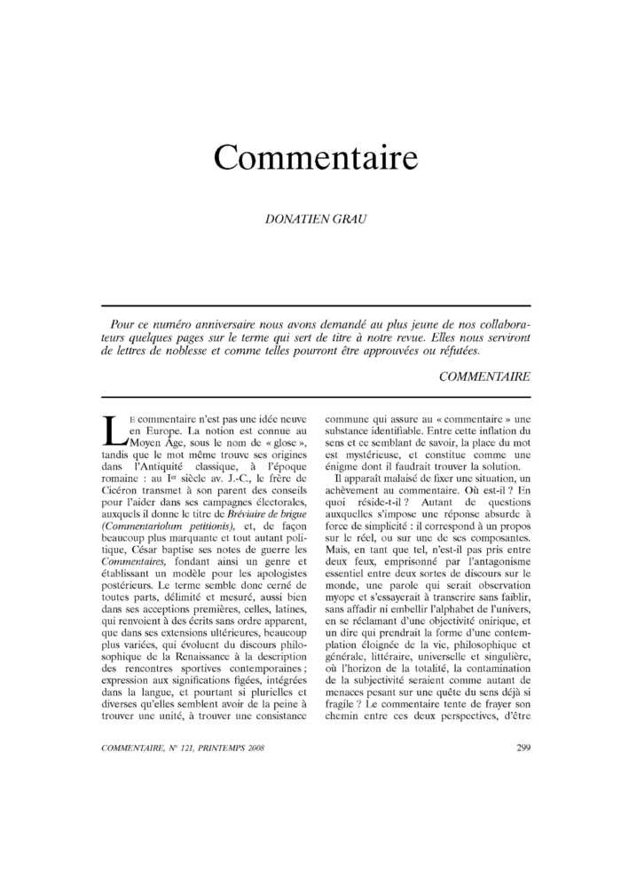 Commentaire
 – page 1