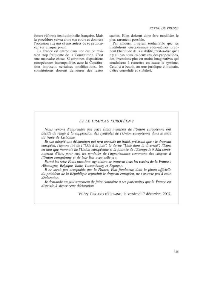 ET LE DRAPEAU EUROPÉEN ?
 – page 1
