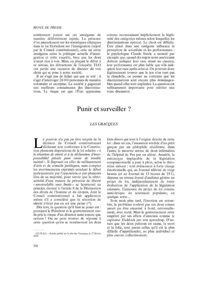 Punir et surveiller ?
 – page 1