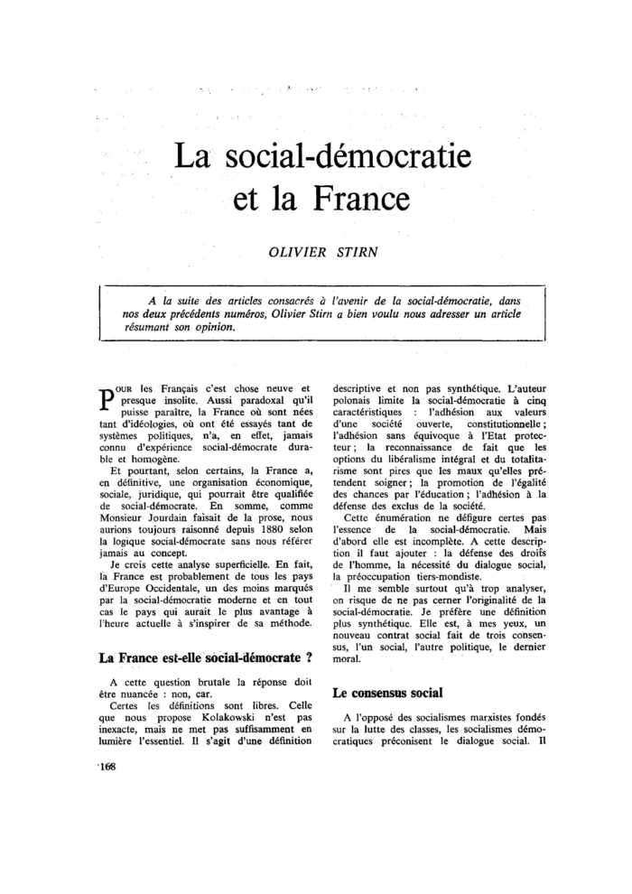 La social-démocratie et la France
 – page 1