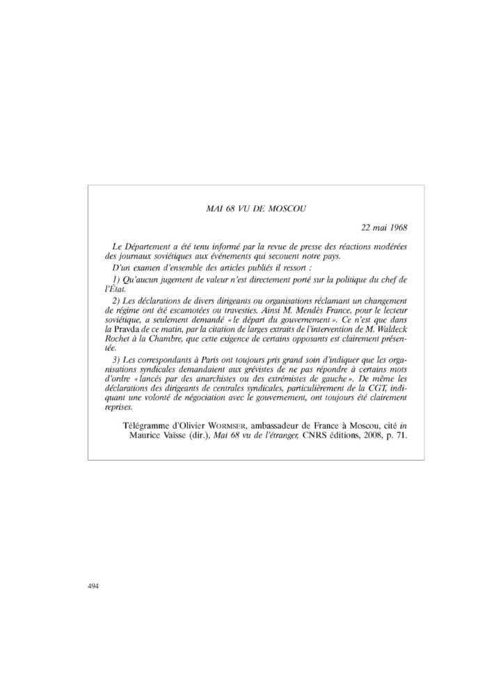 MAI 68 VU DE MOSCOU
 – page 1