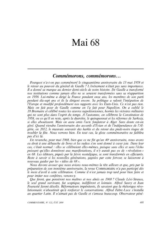 Mai 68. Commémorons, commémorons…
 – page 1