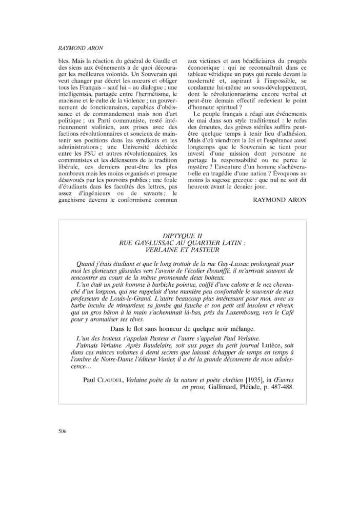 DIPTYQUE II RUE GAY-LUSSAC AU QUARTIER LATIN : VERLAINE ET PASTEUR
 – page 1