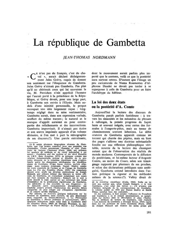 La république de Gambetta
 – page 1
