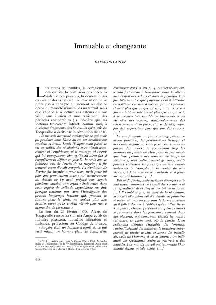 Immuable et changeante
 – page 1