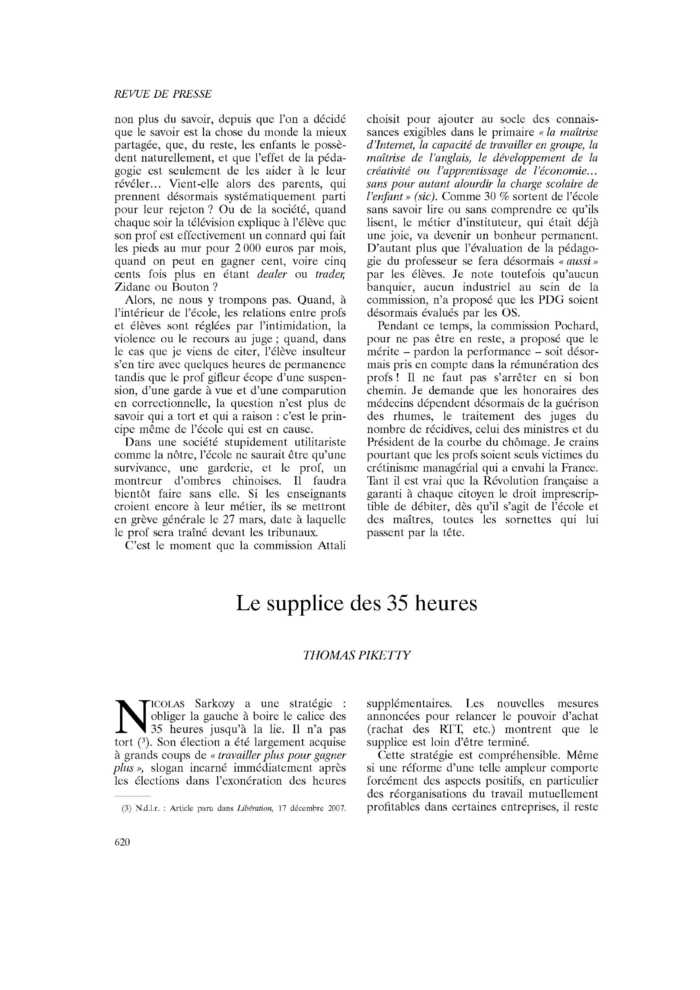 Le supplice des 35 heures
 – page 1
