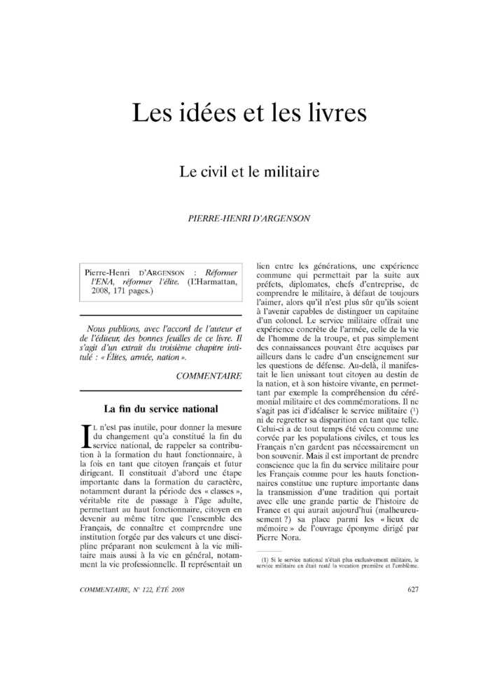 Le civil et le militaire
 – page 1