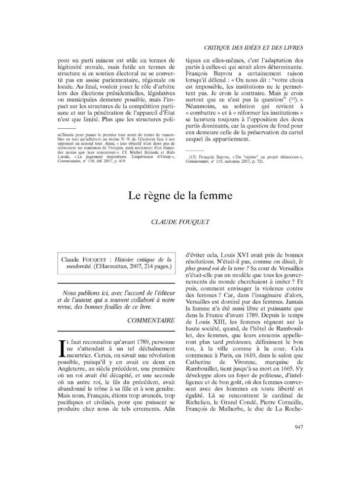 Le règne de la femme
 – page 1