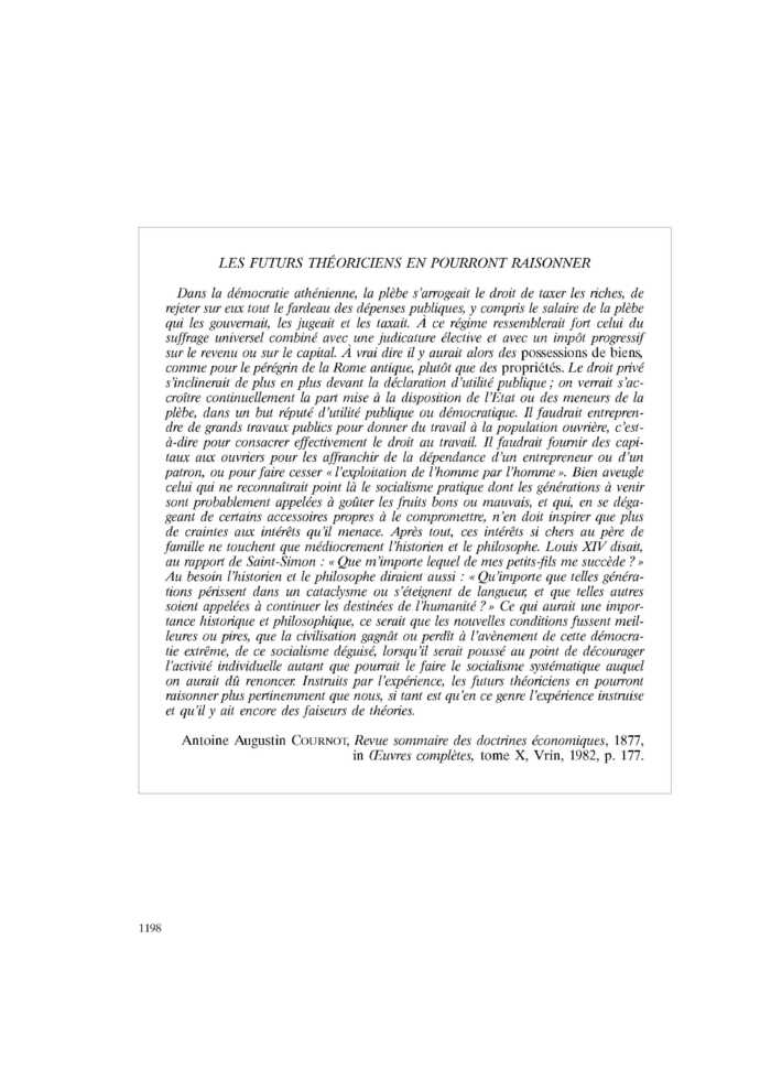 LES FUTURS THÉORICIENS EN POURRONT RAISONNER
 – page 1