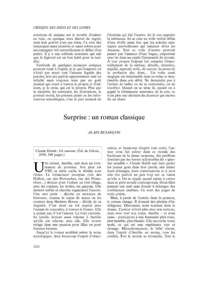 Surprise : un roman classique
 – page 1