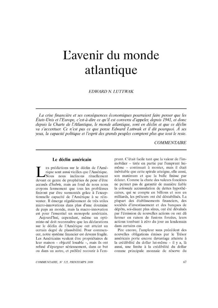 L’avenir du monde atlantique
 – page 1