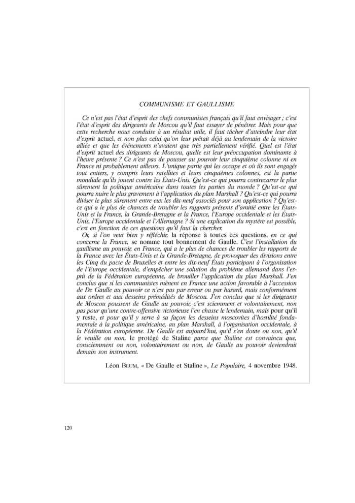 COMMUNISME ET GAULLISME
 – page 1