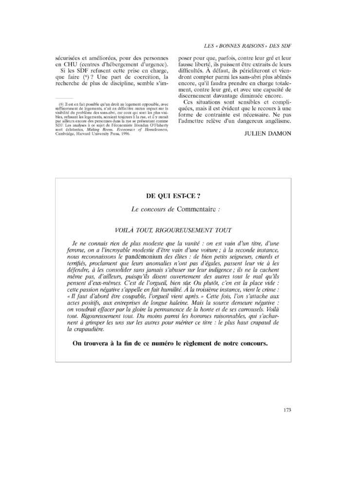 VOILÀ TOUT, RIGOUREUSEMENT TOUT
 – page 1