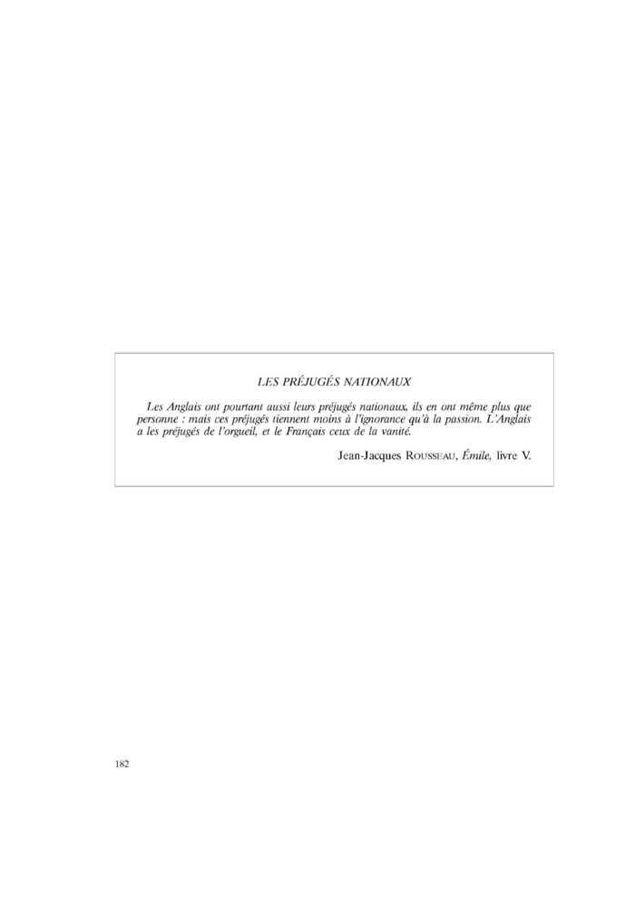 LES PRÉJUGÉS NATIONAUX
 – page 1