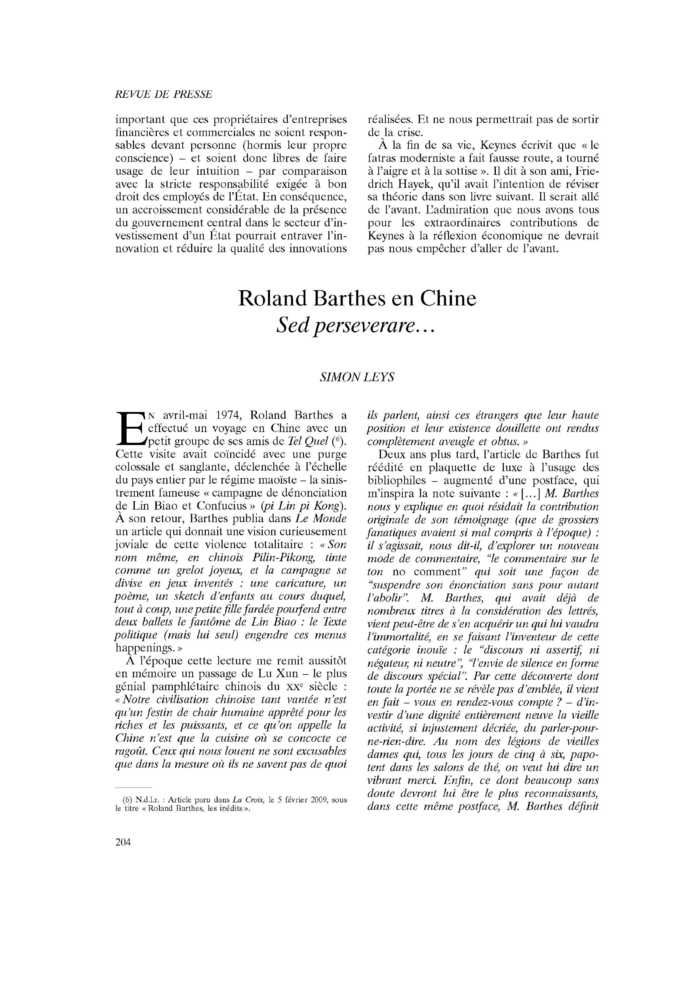 Roland Barthes en Chine
 – page 1